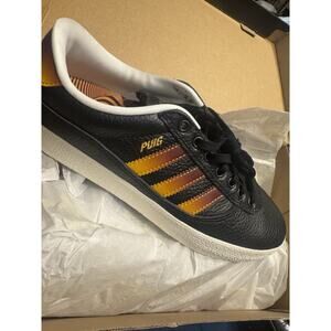 Size 9.5 - Adidas Puig Indoor Black Shadow Red Yellow Mens Shoe